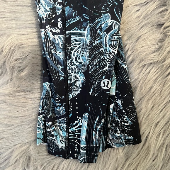 Lululemon Fast Free Crop II Eternal Wave Blue Side Pockets Sz 4 - Picture 3 of 6